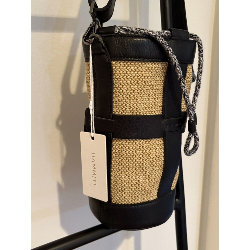 NWT Hammitt Runyon-Chaparral Raffia Water Bittle Crossbody Carrier. $195 New